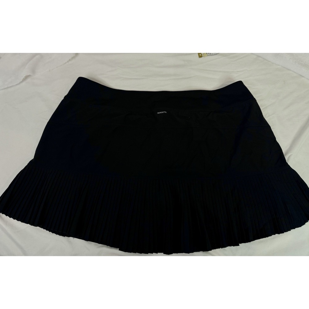 Mondetta Black Athletic‎ Skort XL Pleated Hem Stretch Performance Tennis Golf